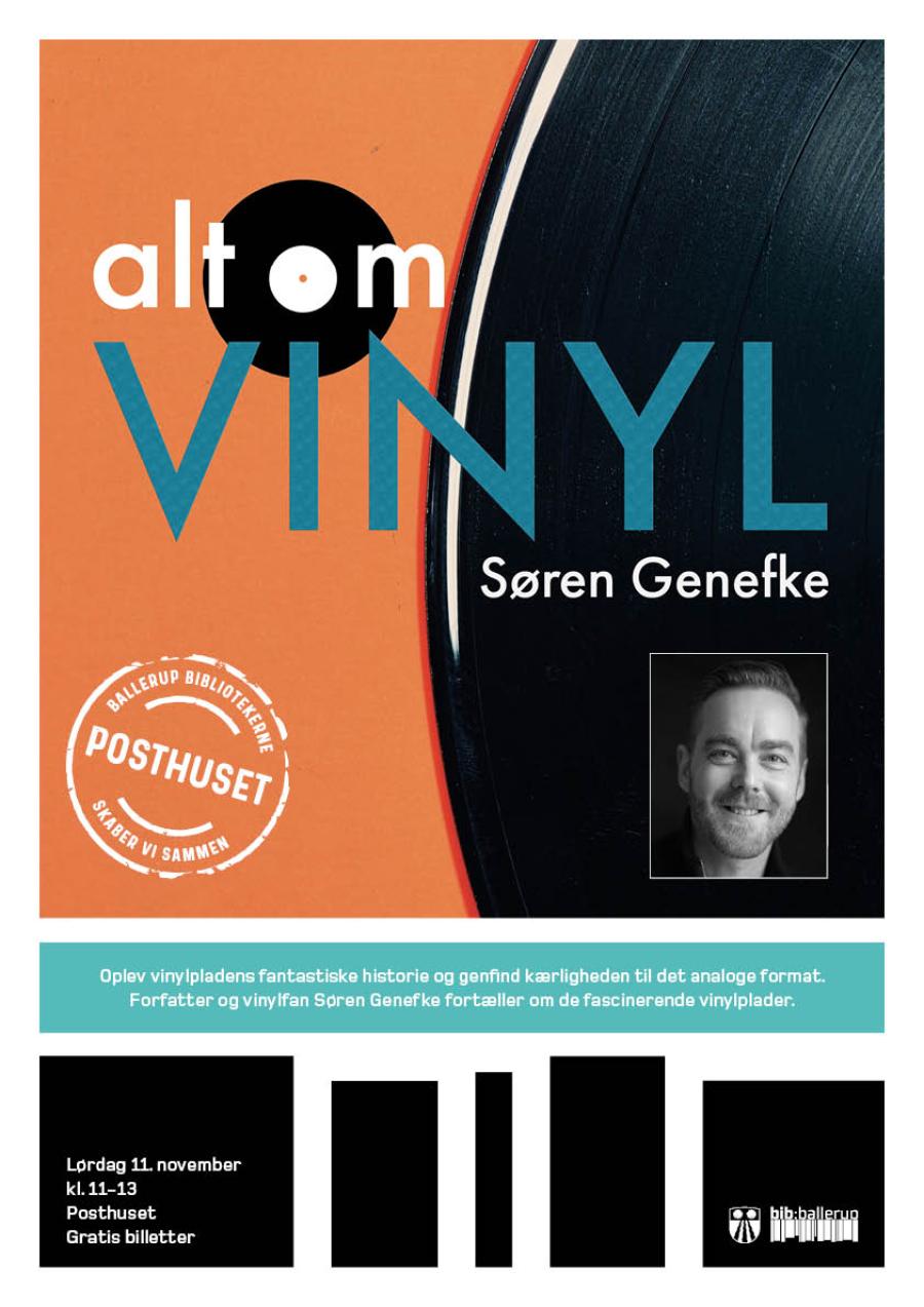 Bogforside med titel på bogen "Alt om vinyl"